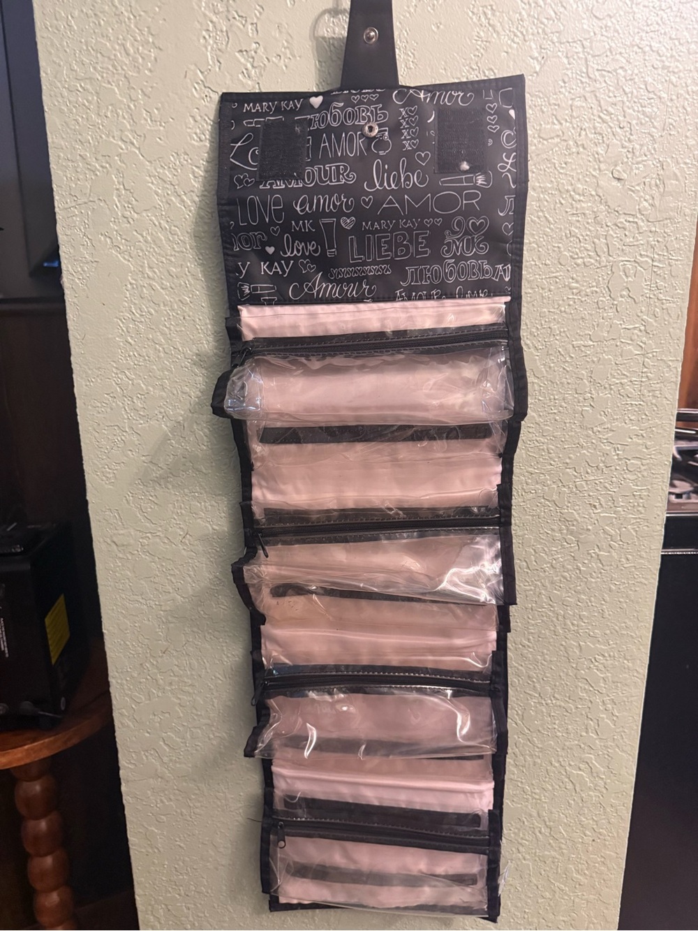Mary Kay Black & Pink Hanging Cosmetic Storage Organizer